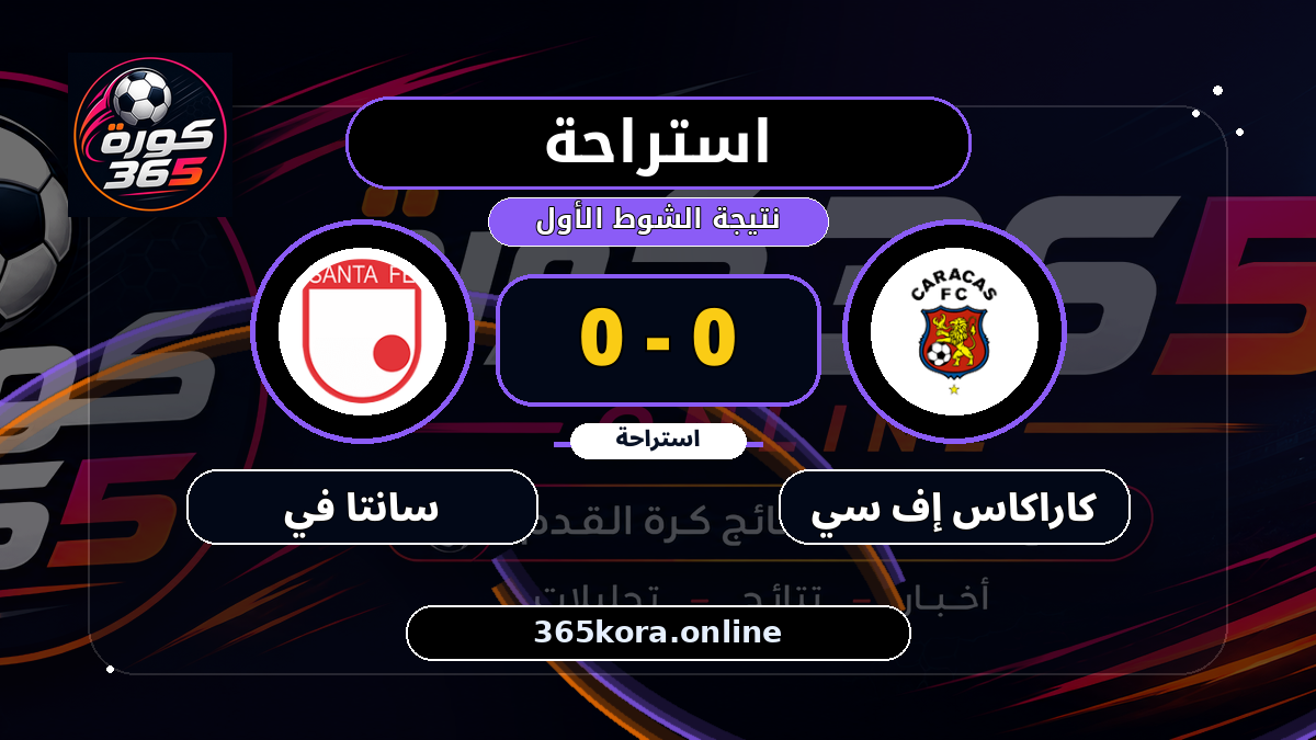 استراحة.. كاراكاس إف سي 0 - 0 سانتا في