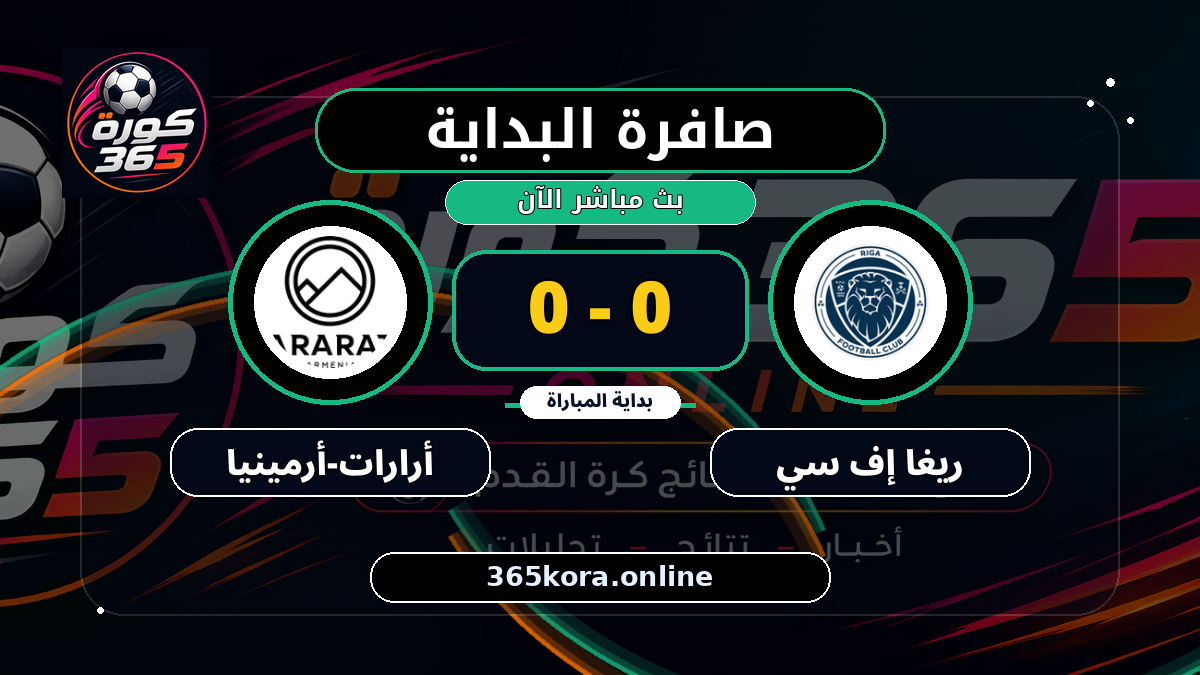 بداية مباراة ريغا إف سي و أرارات-أرمينيا