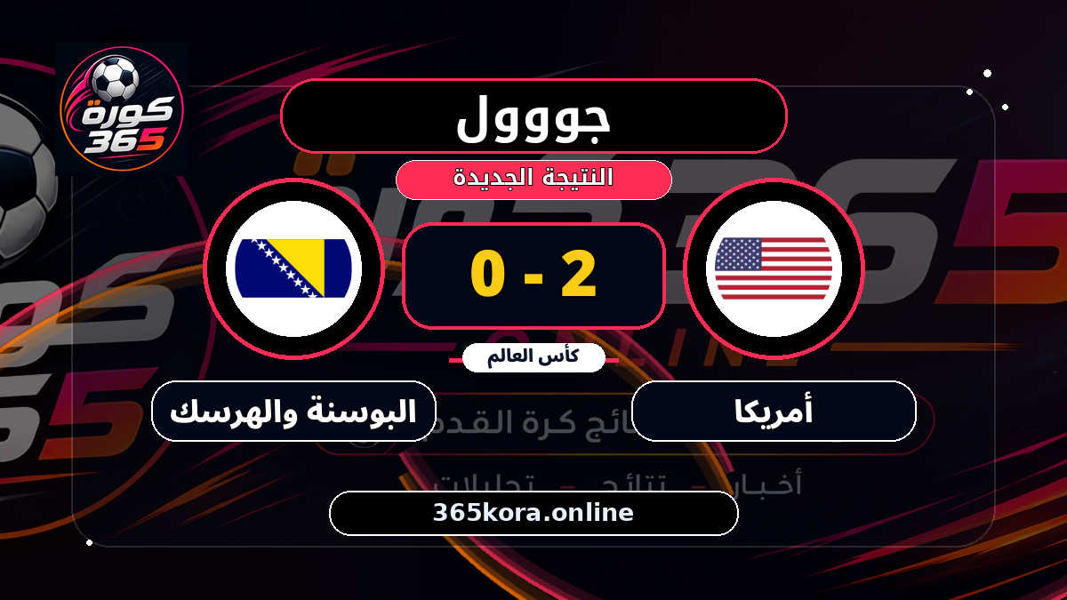جووول لـ أمريكا.. 2 - 0