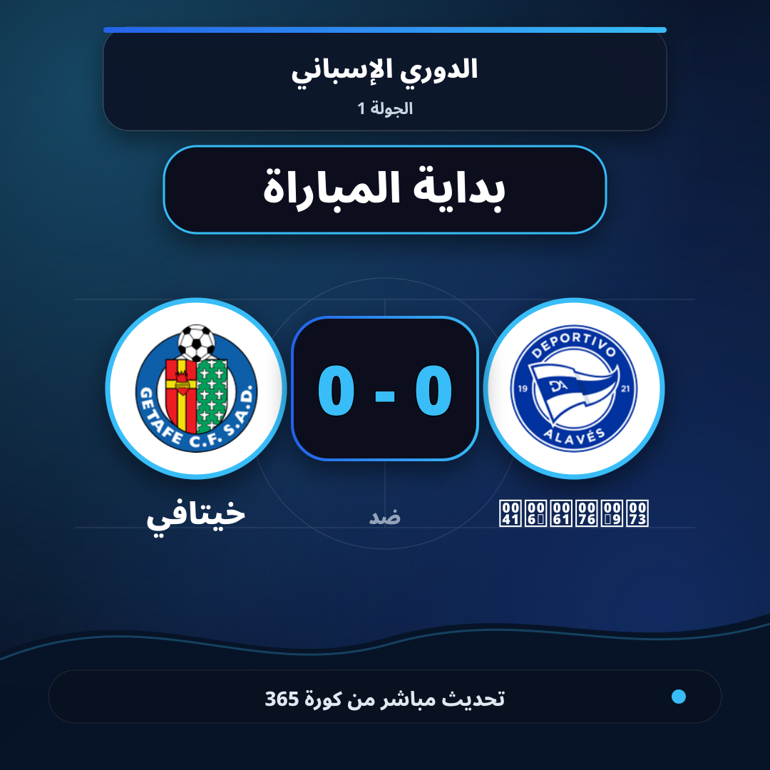 بداية مباراة Alavés و خيتافي