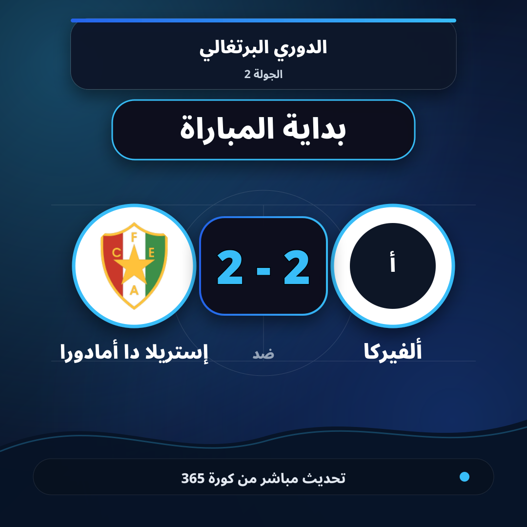 بداية مباراة ألفيركا و إستريلا دا أمادورا
