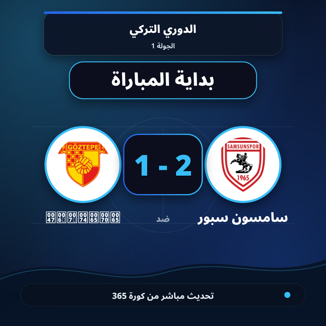 بداية مباراة سامسون سبور و Goztepe