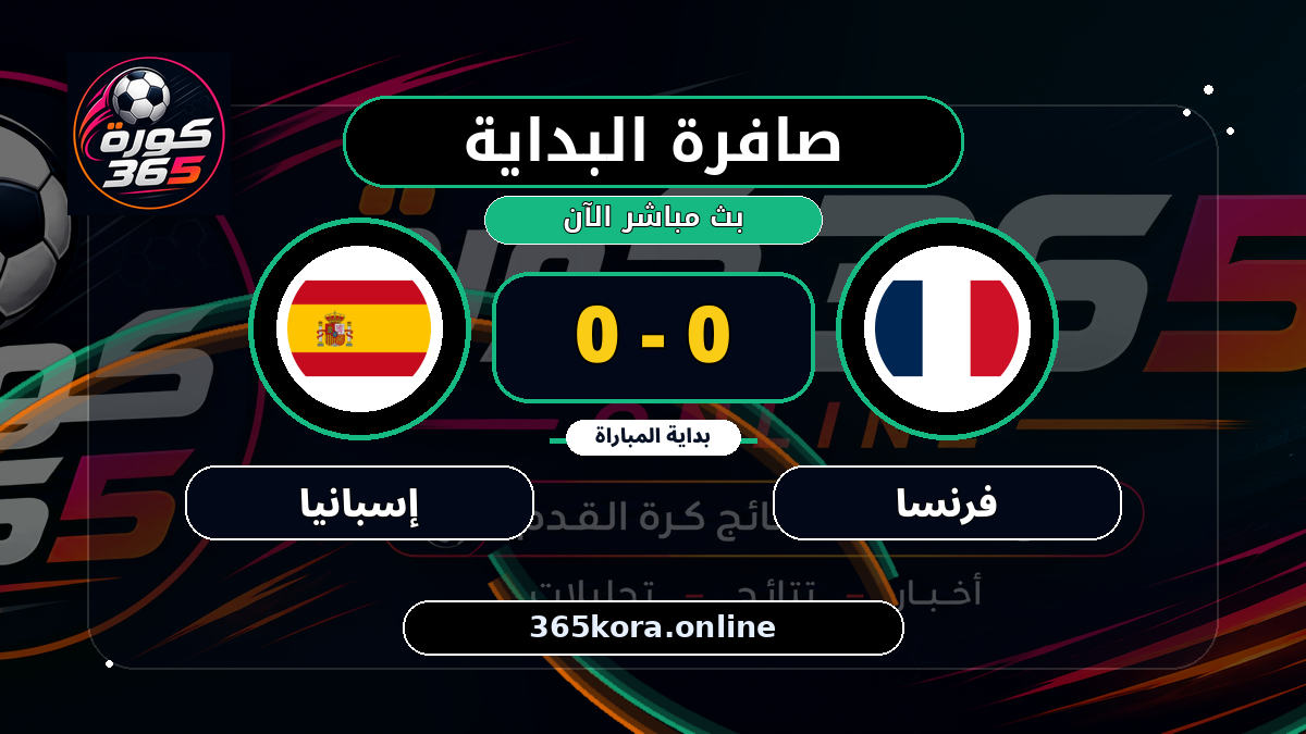 بداية مباراة فرنسا و إسبانيا