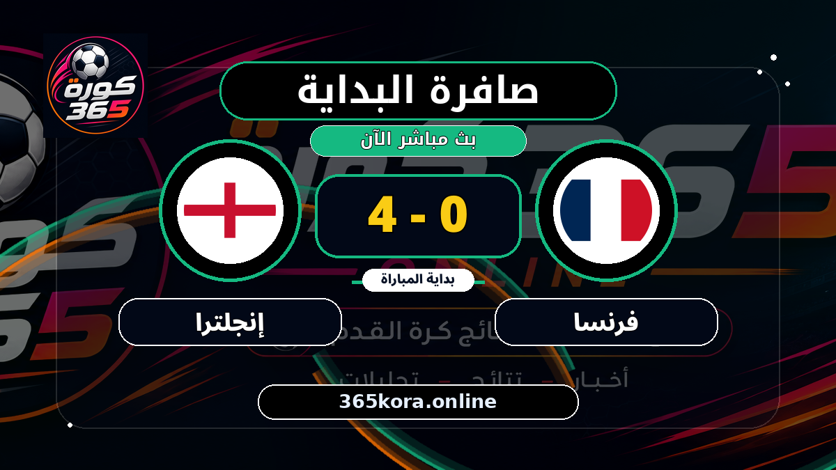 بداية مباراة فرنسا و إنجلترا