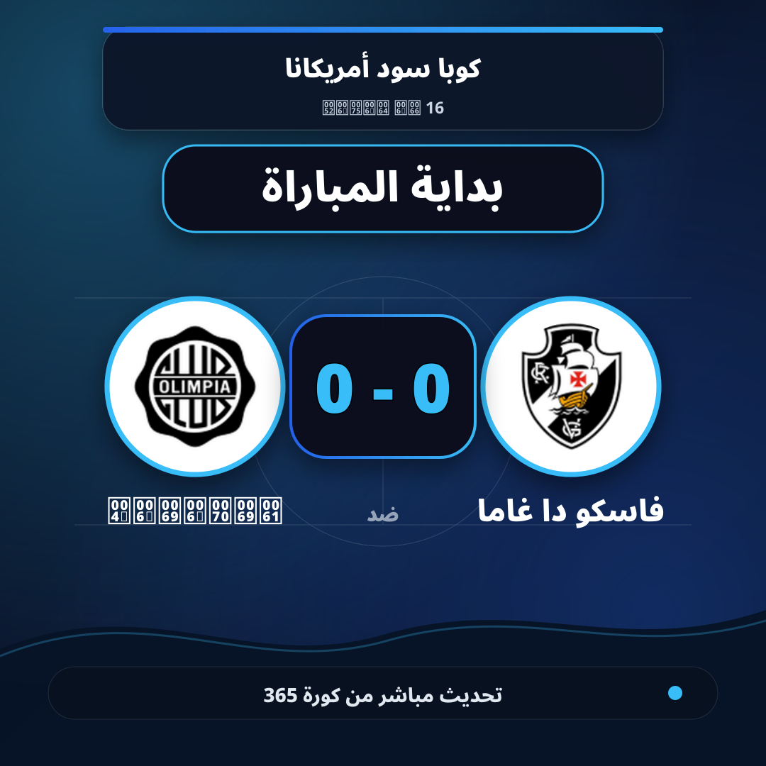 بداية مباراة فاسكو دا غاما و Olimpia