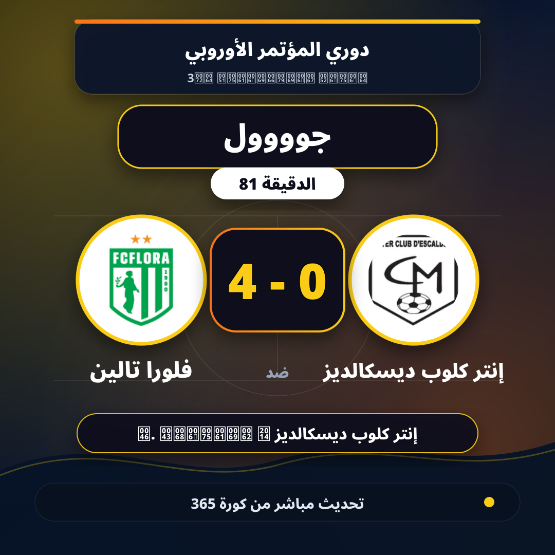جوووول لـ فلورا تالين في الدقيقة 81.. 0 - 4